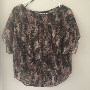 Guess sheer snake print top